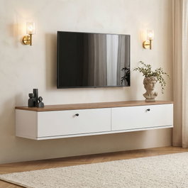 Nordure Ligne 160 Soporte para TV Pino Atlántico y Blanco
